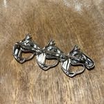 Head Three Horse  Equestrian Sterling Silver Pin Brooch Photo 5