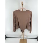 SKIMS  Fits Everybody Long Sleeve Crew Neck Bodysuit Stretch Umber Size 4X NWT Photo 7