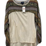 Daytrip  Shirt Womens XS Boho long sleeved cream blouse Top New Photo 0