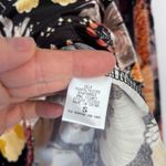 Current Project Black Floral Choker Cut Out Faux Wrap Fitted Top Size Small Photo 6