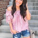 Chicwish  DREAM A LITTLE DREAM CROCHET TOP IN PINK Photo 1