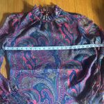 Ralph Lauren Lauren  High Neck Flowing Paisley Top, Size Medium, NWT Photo 3