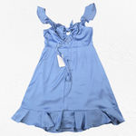 ASTR  the Label Baby Blue Ruffle Coquette Marla Babydoll Mini Dress Size Medium Photo 13