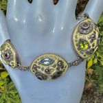 Chi by Carlos Falchi Sterling Silver Enamel & Natural Stone Statement Bracelet Photo 3
