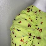 AFRM Revolve Green floral long sleeve dress with beautiful detail back. #82 Photo 7