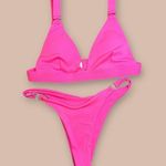 SheIn Pink Bikini Set| Triagle Top, Brazilian bottom | Size M Photo 0