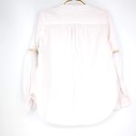 Free People Pink Shimmers And Stripe Slouchy Button Up Shirt Women's Size M -GUC Photo 2