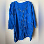 Vintage Women’s Blue Light Open Cardigan Beachy Summer Size Large Coverup Photo 2