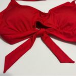 Kona Sol  Tie Front Bikini Top Red NWOT S Photo 3