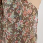 Target Floral Scarf Shawl Wrap Cottage Core Lightweight Sheer Brown Pink 72x28 Photo 1