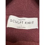 Aritzia Babaton Red Brown Boat Neck Sculpt Knit Cap Sleeve Sweater Crop Top Sz L Photo 2