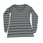 Hollister Co. shimmery striped long sleeve top- M Photo 0