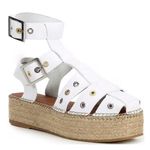 Free People  Gable Glad White Espadrille Platform Sandals NWT ankle buckle strap Photo 1