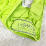 l*space L* Frenchi Bottom Bitsy‎ Cut High Waist Bikini Ribbed Acid Green Large New Photo 9