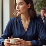 18K White Gold Plated Sharks Tooth Necklace Silver Photo 0