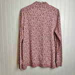 Lands' End Red Floral Mock Neck Long Sleeve Top large tall N20 Photo 3