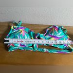 No Boundaries Women’s Juniors Green Tropical Front Tie Bikini Top Size XL Extra Large (15-17) Photo 4