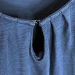 Lilla P deep slate blue pima cotton slub smocked v Photo 38