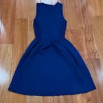 Sandro Paris Savage Blue Sleeveless Knit Stretch Fit & Flare Zip-Front Dress 1 Photo 6