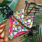 Mola Mola Coco Coconut Watermelon Banana Swimsuit Bikini Set L NWT Fruit Pink Size L Photo 0