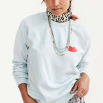 Clare V. Pale Blue Sweatshirt with Poppy Lips Sz L Size L Photo 0
