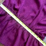 Leith Women’s Wine Cross Over Stretch Waist Peplum Blouse Elastic Cuffs Sz M NWT Photo 6