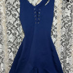 Bombshell sportswear laced up dark cobalt blue shorts jumpsuit small like new Photo 0