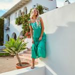 VICI PARISA EMBROIDERED TIERED MIDI DRESS - GRE Photo 6