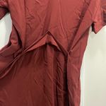 Pacific&Co  Red Belted Midi Dress Size Medium $825 Photo 7