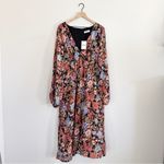 NWT Showpo Henny Midi Long Sleeve Split Dress in Dusk Floral Size 14 Pink Photo 2
