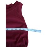 SheIn  Womens Maroon Ribbed Sleeveless Ruched Bodycon Tank Dress Casual Beach  S Photo 6