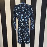 Gracia  Navy Floral Long Sleeve Dress Photo 4