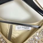 Mac Duggal  Embellished Beaded Column Cape Gown in Champagne Size US 16 Photo 7