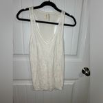 Frenchi Ivory Beaded Embroidered Floral Tank Top Photo 1