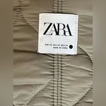 ZARA Like New! Faux Leather Outer Shell Green Coat, size XS Photo 3