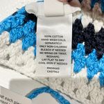 BP New  Crochet Zig Zag Stripe Tie Back Halter Top Blue Photo 16