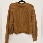 Roolee  mock neck pullover knit sweater size large orange burnt rust wool blend Photo 0