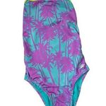 Speedo Vibe SZ 24 Eco Endurance Swimsuit 1-Piece Palm Trees Classic Fit Lined Photo 0