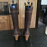 Gianni Bini  tall knee high heel western suede chocolate brown boots women’s 8.5 Photo 3