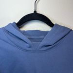 Lululemon Womens All Yours Cropped Hoodie Shirt Ink Blue Pullover Stretch Size 4 Photo 4
