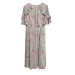 Gal Meets Glam Collection Shelby Floral Ruffle Maxi Dress Sage Pink Size 14 Green Photo 4