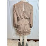 Lulus Lulu’s Kiss Me Goodnight Tan Polka Dot Ruffled Long Sleeve Mini Dress Photo 10