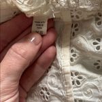 DOEN 🏹Docia Top Nutmilk EUC Cream eyelet puff sleeve top bow ribbon size small White Photo 6