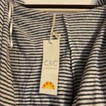 C&C California NWT  Navy White Hooded Striped Linen Tunic Top 2X Nautical Beach Photo 7