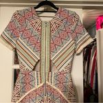 Adelyn Rae  Embroidered Dress Fringe Exposed Zipper Back Cut Outs Size S Photo 10