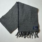 Polo Ralph Lauren Grey & Purple Houndstooth Lambswool Fringe Scarf Gray Photo 1