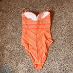 Robin Piccone  Orange Floral One Piece Swimsuit Retro‎ Pattern Size 4 Photo 2