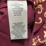 Nanette Lepore  Burgundy Floral Button-Down Midi Dress Size 10 Photo 7