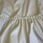 VOY Faux Leather Ruffle Dress Cream Medium Photo 4