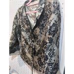 Teri Jon Black Floral Lace Silk Blazer Jacket Womens 14 Elegant Evening Size 14P Photo 3